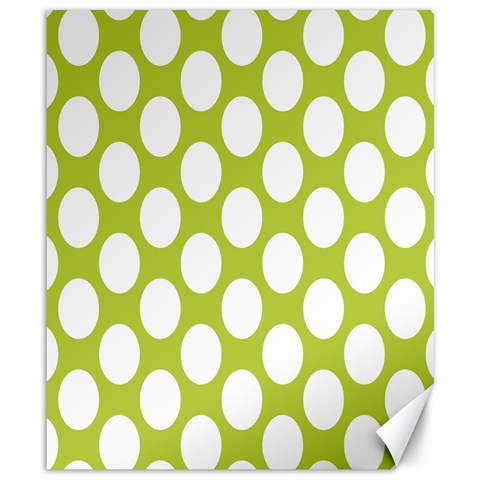 Spring Green Polkadot Canvas 8  x 10  (Unframed) from ArtsNow.com 8.15 x9.66  Canvas - 1