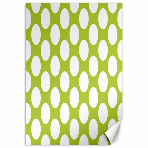 Spring Green Polkadot Canvas 12  x 18  (Unframed) from ArtsNow.com 11.88 x17.36  Canvas - 1