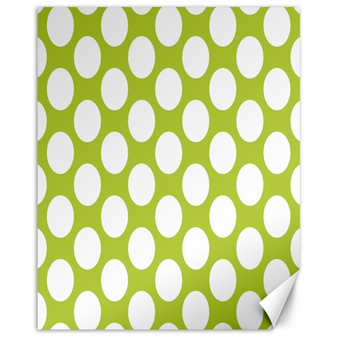 Spring Green Polkadot Canvas 11  x 14  (Unframed) from ArtsNow.com 10.95 x13.48  Canvas - 1