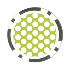 Spring Green Polkadot Poker Chip from ArtsNow.com Front