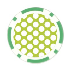 Spring Green Polkadot Poker Chip from ArtsNow.com Front