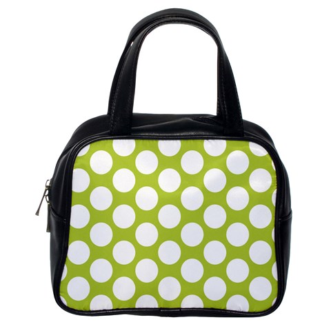 Spring Green Polkadot Classic Handbag (One Side) from ArtsNow.com Front