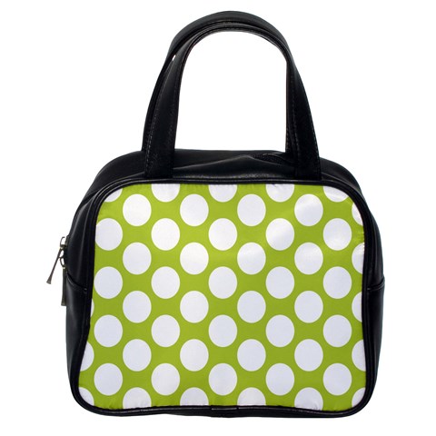 Spring Green Polkadot Classic Handbag (Two Sides) from ArtsNow.com Back