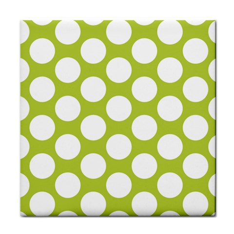 Spring Green Polkadot Face Towel from ArtsNow.com Front