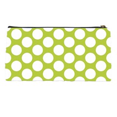 Spring Green Polkadot Pencil Case from ArtsNow.com Back