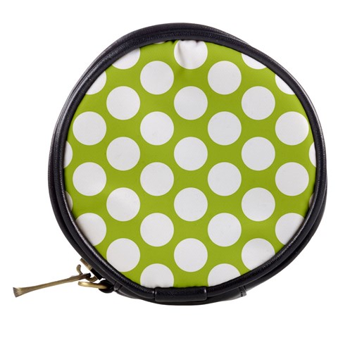 Spring Green Polkadot Mini Makeup Case from ArtsNow.com Back