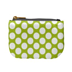 Spring Green Polkadot Coin Change Purse from ArtsNow.com Front