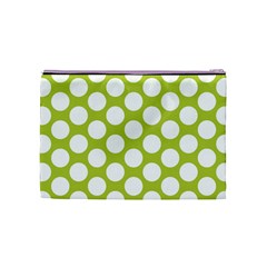 Spring Green Polkadot Cosmetic Bag (Medium) from ArtsNow.com Back