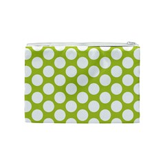 Spring Green Polkadot Cosmetic Bag (Medium) from ArtsNow.com Back