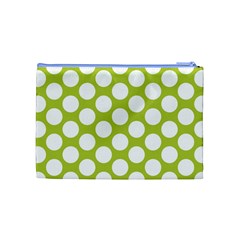 Spring Green Polkadot Cosmetic Bag (Medium) from ArtsNow.com Back