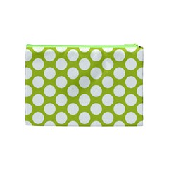 Spring Green Polkadot Cosmetic Bag (Medium) from ArtsNow.com Back