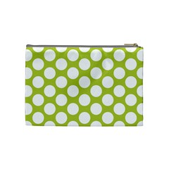 Spring Green Polkadot Cosmetic Bag (Medium) from ArtsNow.com Back