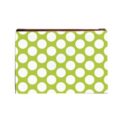 Spring Green Polkadot Cosmetic Bag (Large) from ArtsNow.com Back