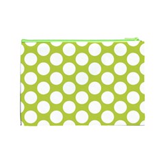 Spring Green Polkadot Cosmetic Bag (Large) from ArtsNow.com Back