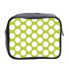 Spring Green Polkadot Mini Travel Toiletry Bag (Two Sides) from ArtsNow.com Back