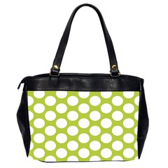 Spring Green Polkadot Oversize Office Handbag (Two Sides) from ArtsNow.com Back