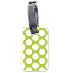 Spring Green Polkadot Luggage Tag (Two Sides) from ArtsNow.com Back