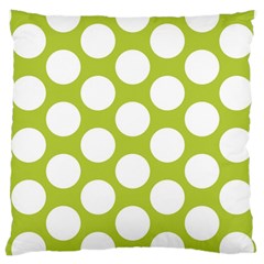 Spring Green Polkadot Large Cushion Case (Two Sided)  from ArtsNow.com Front