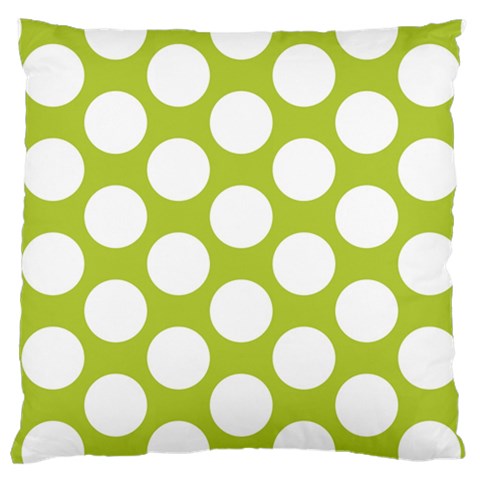 Spring Green Polkadot Large Cushion Case (Two Sided)  from ArtsNow.com Back