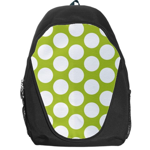 Spring Green Polkadot Backpack Bag from ArtsNow.com Front