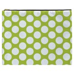 Spring Green Polkadot Cosmetic Bag (XXXL)