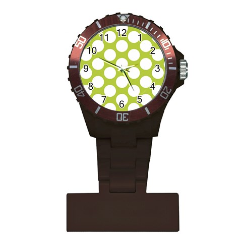 Spring Green Polkadot Nurses Watch from ArtsNow.com Front