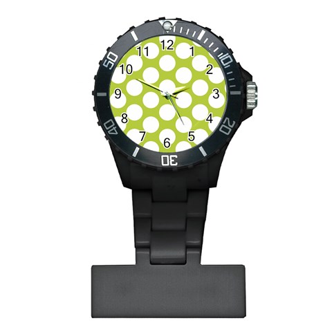 Spring Green Polkadot Nurses Watch from ArtsNow.com Front