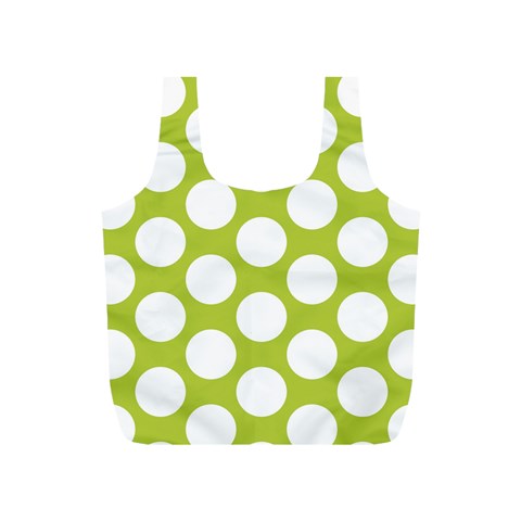 Spring Green Polkadot Reusable Bag (S) from ArtsNow.com Front