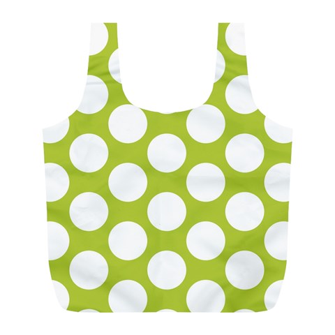 Spring Green Polkadot Reusable Bag (L) from ArtsNow.com Front