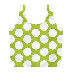 Spring Green Polkadot Reusable Bag (L) from ArtsNow.com Front