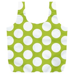 Spring Green Polkadot Reusable Bag (XL) from ArtsNow.com Front