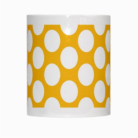 Sunny Yellow Polkadot White Coffee Mug from ArtsNow.com Center