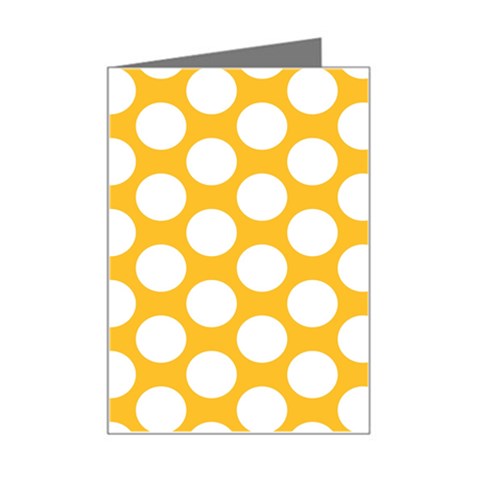 Sunny Yellow Polkadot Mini Greeting Card from ArtsNow.com Left