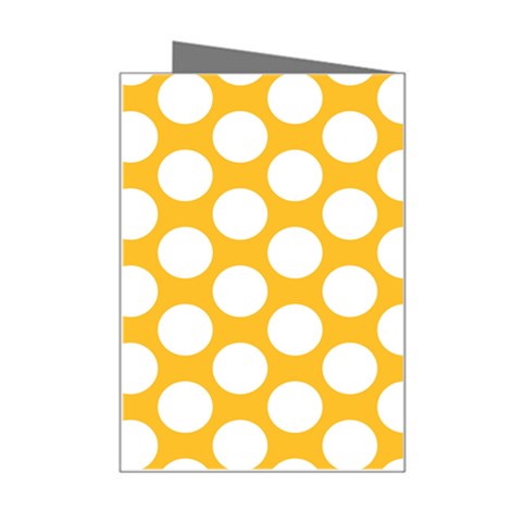 Sunny Yellow Polkadot Mini Greeting Card from ArtsNow.com Right