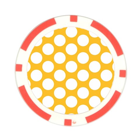 Sunny Yellow Polkadot Poker Chip from ArtsNow.com Front