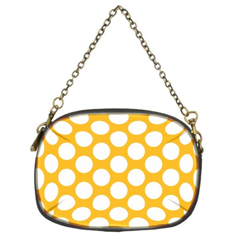 Sunny Yellow Polkadot Chain Purse (Two Sided)  from ArtsNow.com Back