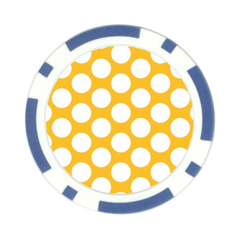 Sunny Yellow Polkadot Poker Chip (10 Pack) from ArtsNow.com Front