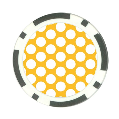 Sunny Yellow Polkadot Poker Chip (10 Pack) from ArtsNow.com Back