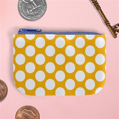 Sunny Yellow Polkadot Coin Change Purse from ArtsNow.com Front