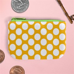 Sunny Yellow Polkadot Coin Change Purse from ArtsNow.com Front