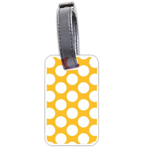 Sunny Yellow Polkadot Luggage Tag (One Side) from ArtsNow.com Front