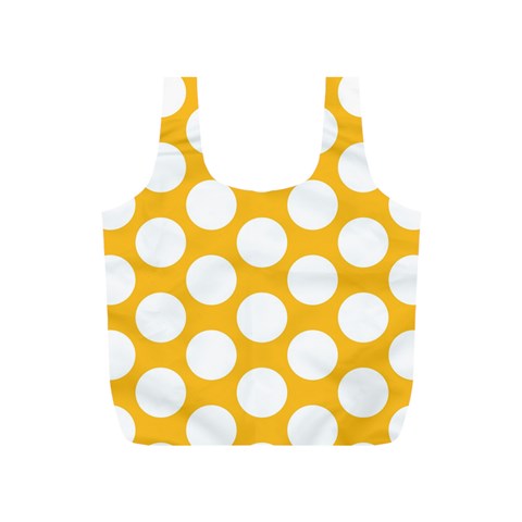 Sunny Yellow Polkadot Reusable Bag (S) from ArtsNow.com Back