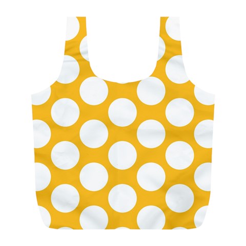 Sunny Yellow Polkadot Reusable Bag (L) from ArtsNow.com Back