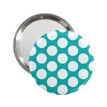 Turquoise Polkadot Pattern Handbag Mirror (2.25 )