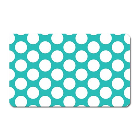 Turquoise Polkadot Pattern Magnet (Rectangular) from ArtsNow.com Front