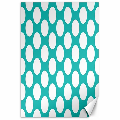 Turquoise Polkadot Pattern Canvas 20  x 30  (Unframed) from ArtsNow.com 19.62 x28.9  Canvas - 1