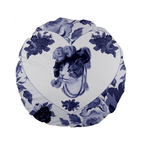 MISS KITTY 15  Premium Round Cushion  from ArtsNow.com Back