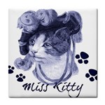 Miss Kitty blues Ceramic Tile