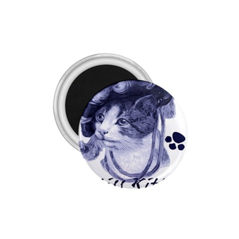 Miss Kitty blues 1.75  Button Magnet from ArtsNow.com Front