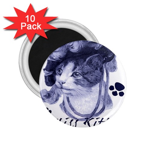 Miss Kitty blues 2.25  Button Magnet (10 pack) from ArtsNow.com Front